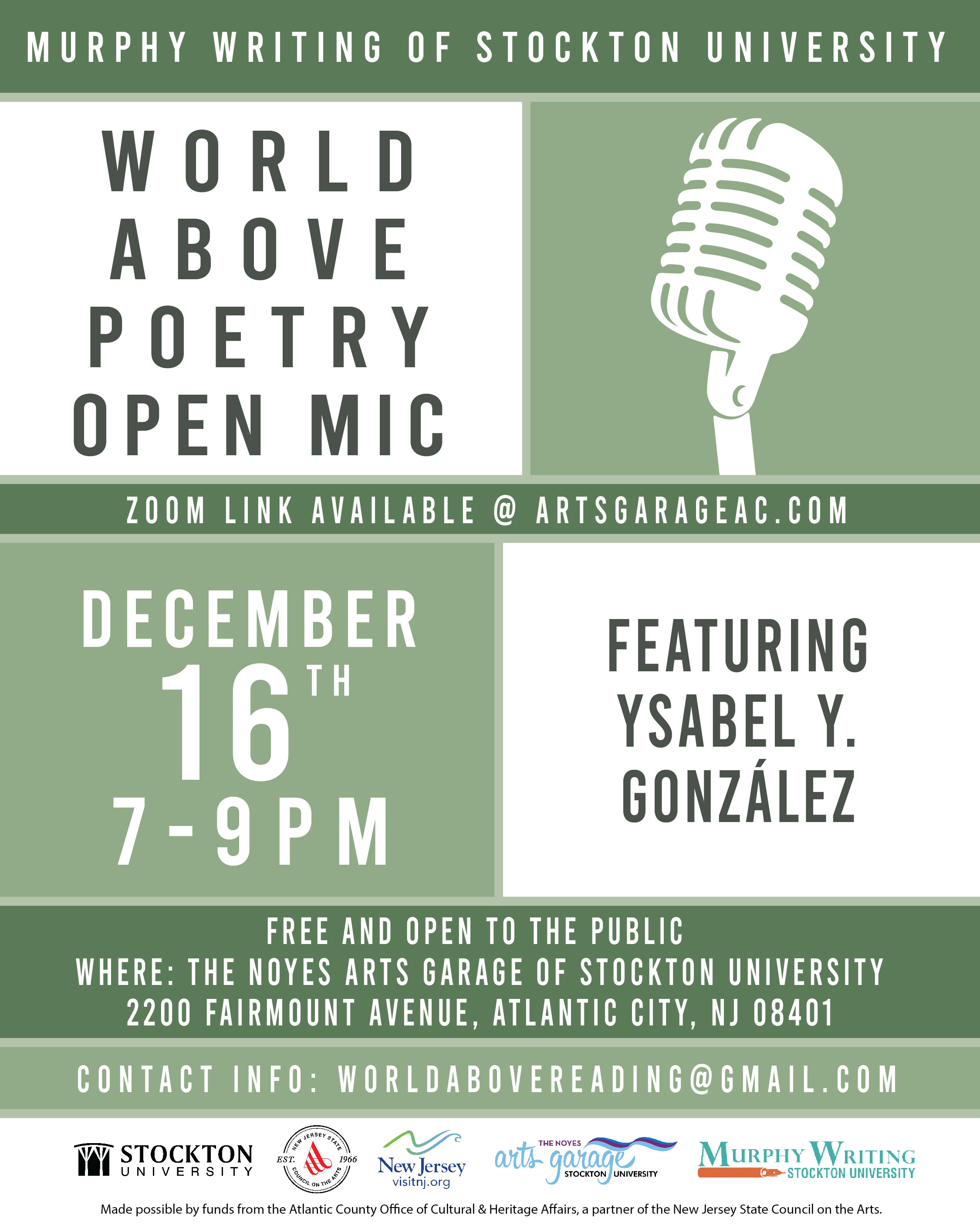 World Above flyer for December